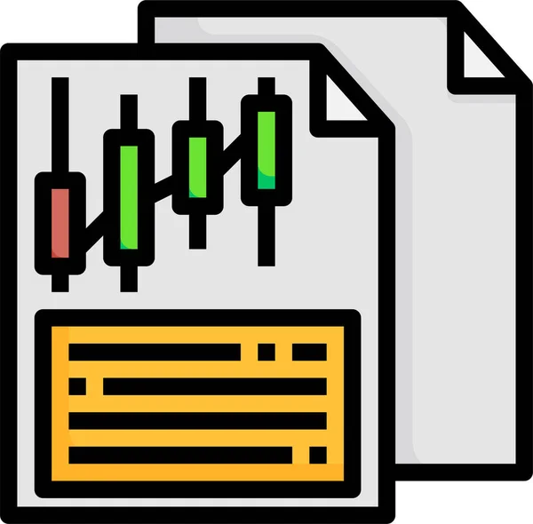 Analytics Report Bitcoin Icon Filled Outline Style — Stock Vector