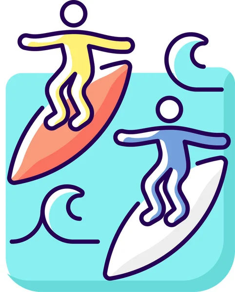 Surf Coach Icoon — Stockvector