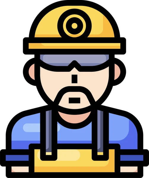 Avatar Hombre Trabajo Icono Categoría Gestión Empresas — Vector de stock