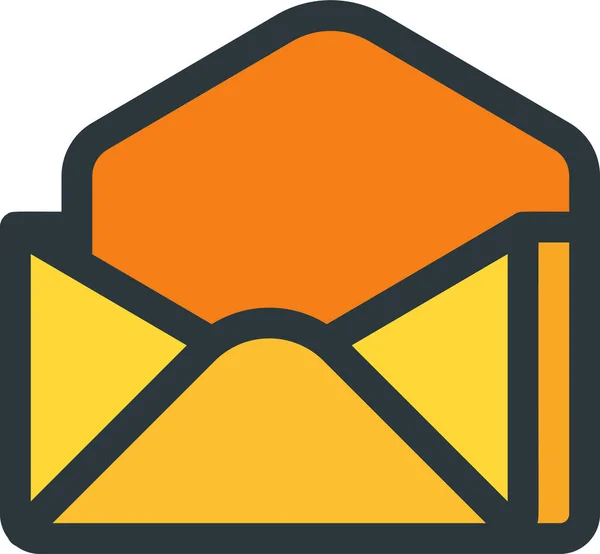 Mail Leeg Enveloppictogram Opgevulde Stijl — Stockvector