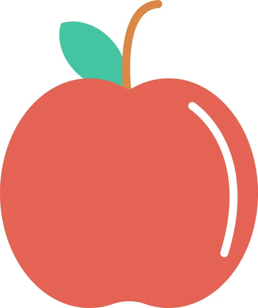 Jabłko Owoce Ikona Płaskim Stylu — Wektor stockowy