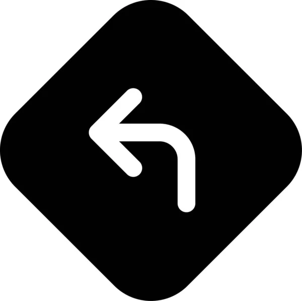 Turn Left Direction Icon — Stock Vector