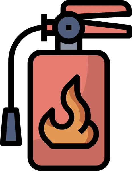 Burning Emergency Equipment Icon Filled Outline Style — Stock Vector