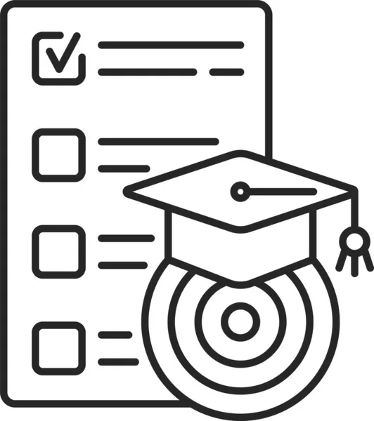 Ikona Certifikátu Online Školního Vzdělávání — Stockový vektor