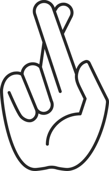Hand Långfinger Ikon — Stock vektor