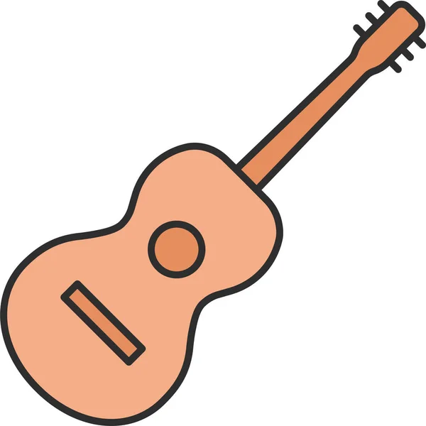 Концертний Фестиваль Іконка Гітари Заповненому Стилі — стоковий вектор