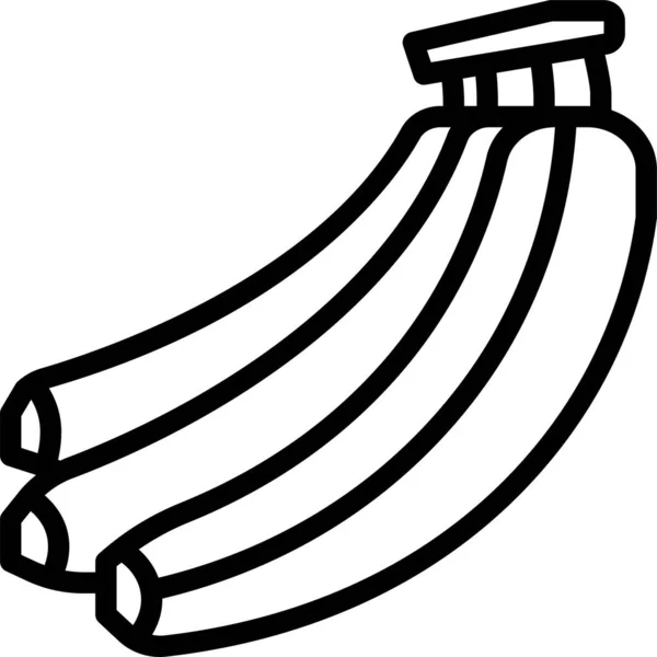Ícone Comida Vegetal Banana — Vetor de Stock