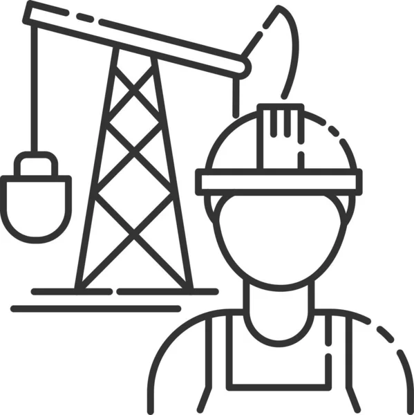 Икона Инженера Нефтяника — стоковый вектор