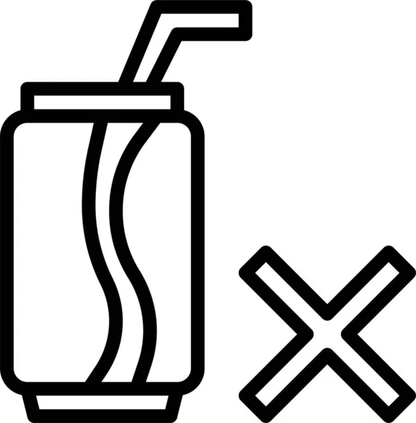 Sin Icono Agua Con Gas — Vector de stock