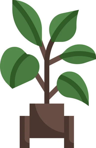Gumi Növény Pot Ikon — Stock Vector