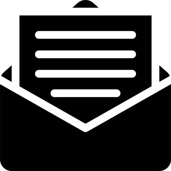Posteingangssymbol Solidem Stil — Stockvektor