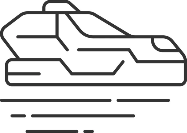Умный Автомобиль Летающий Автоиконка Стиле Очертания — стоковый вектор