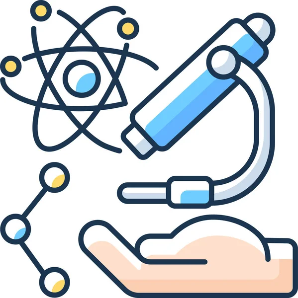 Ikon Kimia Penelitian Ilmiah - Stok Vektor