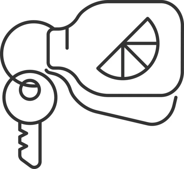 Branding Schlüsselanhängerschloss Symbol — Stockvektor