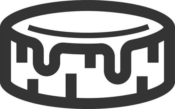 Logovat Zasněžený Pahýl Ikony Stylu Osnovy — Stockový vektor
