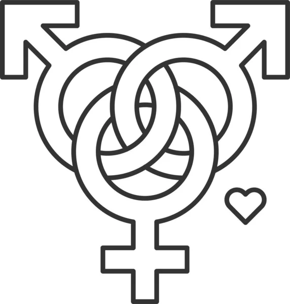 Igbtq Sex Love Icon — Stockový vektor