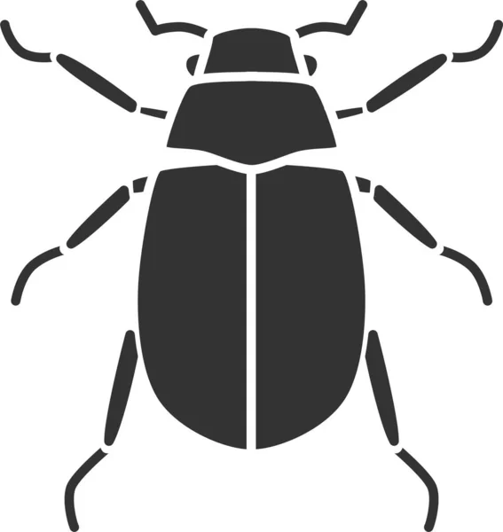 Arthropoda Beetle Bug Icon Solid Style — Stock Vector