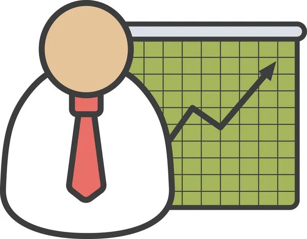 Businessplan Konferenz Graphik Symbol Ausgefüllter Gliederung — Stockvektor