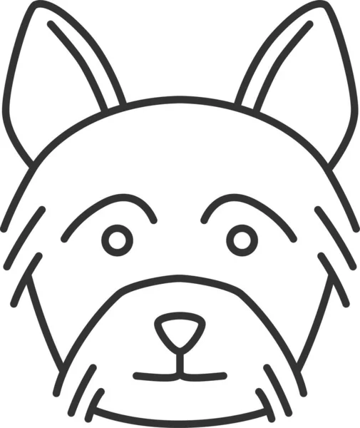 Breed Dog Pet Icon Outline Style — Stock Vector