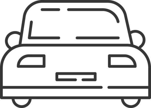 Ikona Automobilu Přední Pohled Ikona — Stockový vektor
