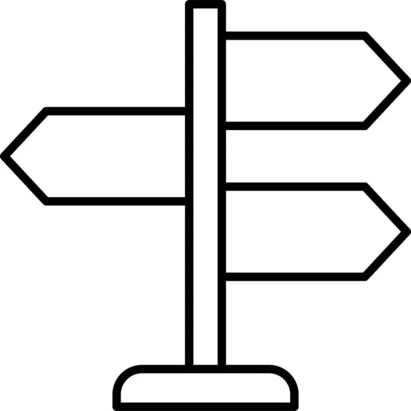 Icône Pointeur Direction Tableau Dans Style Contour — Image vectorielle