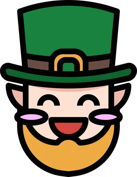 Laprechaun Irish Ireland Icon — Stock Vector