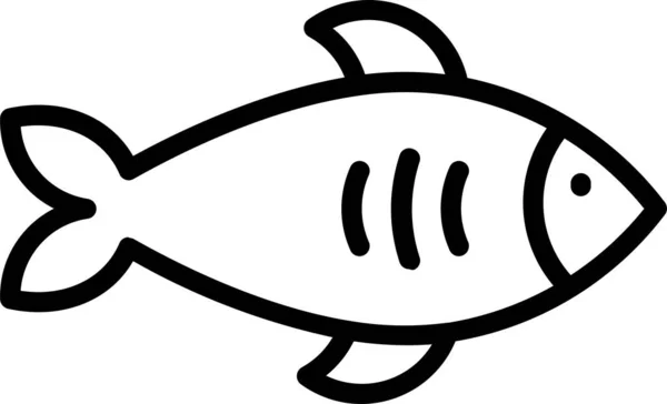 Sea Food Animal Icon Outline Style — 图库矢量图片