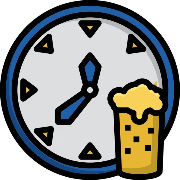 Tijd Happy Hour Icoon — Stockvector