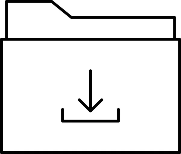 Arquivo Diretório Ícone Download — Vetor de Stock