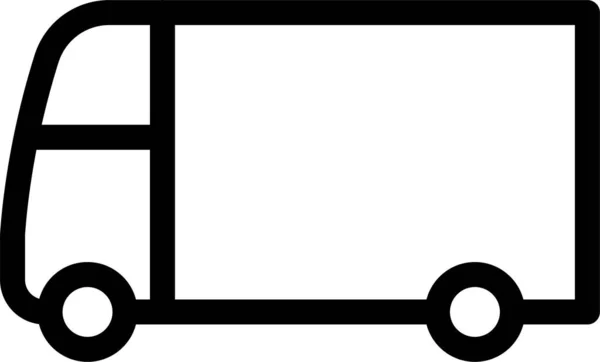 速递卡车图标 轮廓风格 — 图库矢量图片