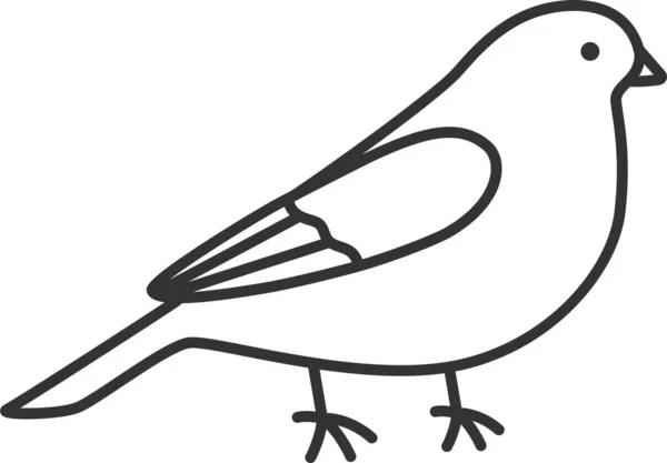 Ícone Canário Pássaro Animal Estilo Esboço — Vetor de Stock