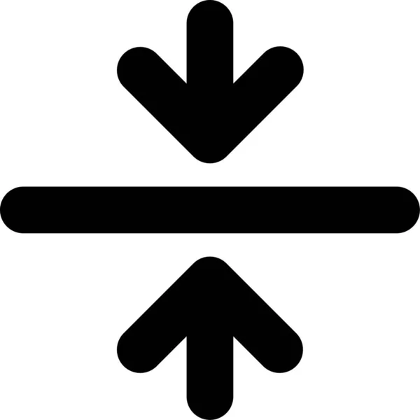 Symbol Für Vertikale Ausrichtung Der Mitte — Stockvektor