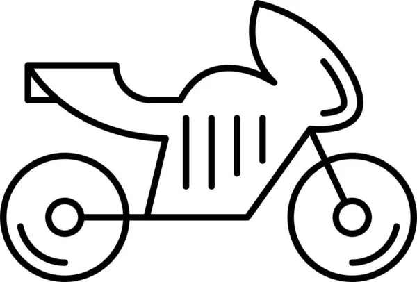 Motorradrennen Ikone Outline Stil — Stockvektor