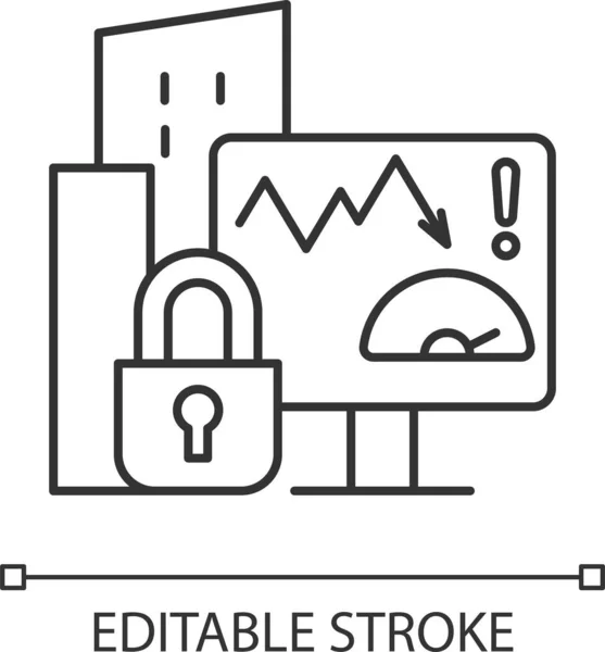 Confidential Cybersecurity Finance Icon — Stock Vector