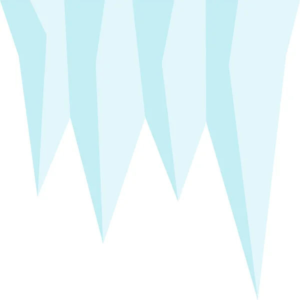 Icecicle Hielo Icono Temporada Estilo Plano — Vector de stock