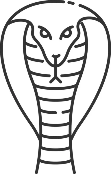 Serpiente Cobra Serpiente Icono — Vector de stock