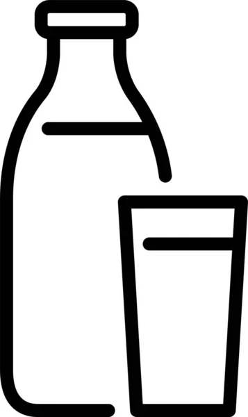 Melkdrank Gezond Icoon — Stockvector