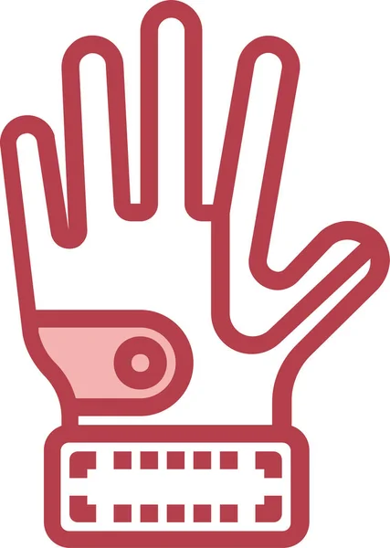 Golf Elemente Handschuhe Symbol — Stockvektor
