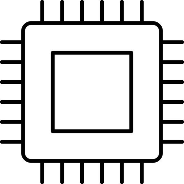 Chip Cpu Elektronikus Ikon — Stock Vector