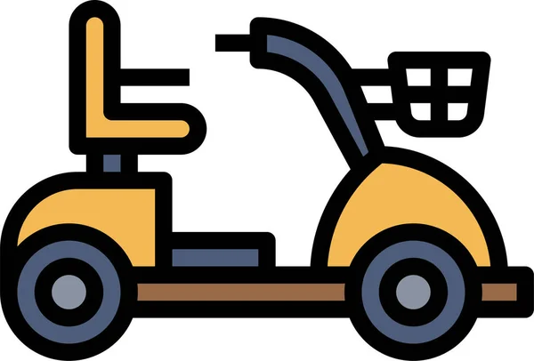 Elektronica Scooter Vervoer Pictogram Gevulde Outline Stijl — Stockvector