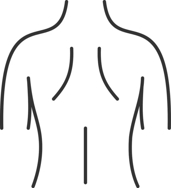 后背女性肩胛骨图标 轮廓型 — 图库矢量图片