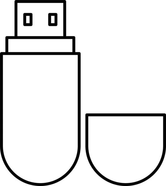 Aandrijving Usb Opslag Pictogram — Stockvector