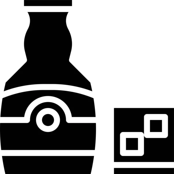 酒瓶酒体为纯正酒体 — 图库矢量图片
