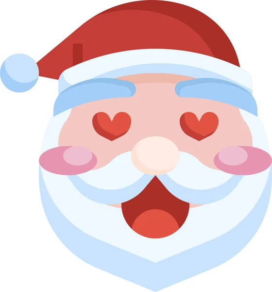Santa Love Christmas Icon Weihnachtskategorie — Stockvektor