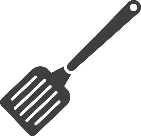 Кухонная Посуда Токарная Прорезь Икона Твердом Стиле — стоковый вектор
