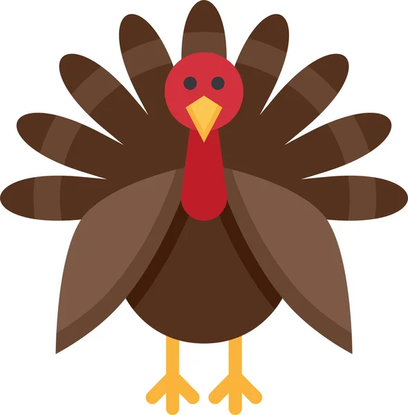 Chicken Turkey Farm Icon — Stock Vector
