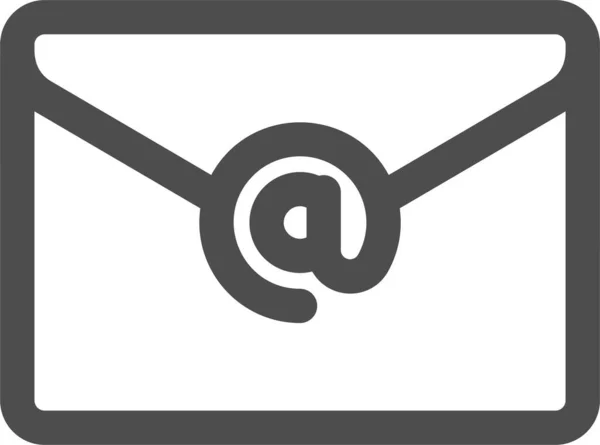 Mail Enveloppe Icône Dans Style Contour — Image vectorielle