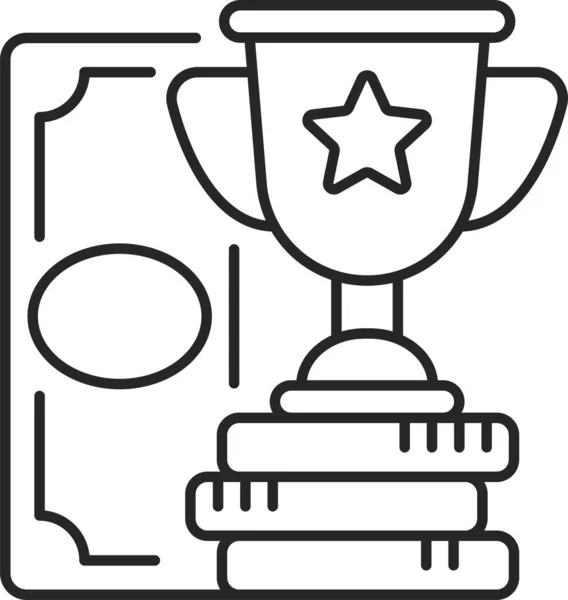 Deporte Apuesta Juego Campeón Icono — Vector de stock