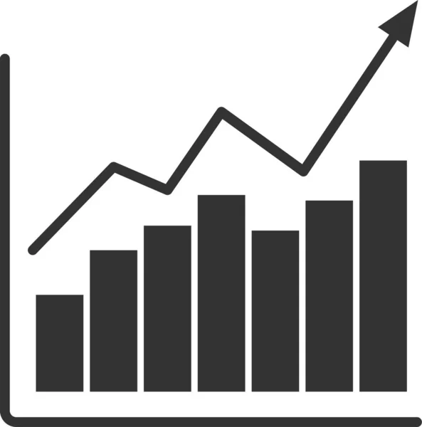 Diagrama Corretaje Icono Financiero Estilo Sólido — Vector de stock