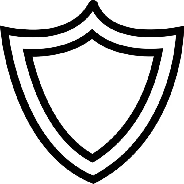 Protéger Icône Sécurité Protection Dans Style Contour — Image vectorielle